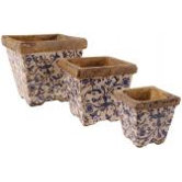 Aged Ceramic Flower Pot (Set of 3)