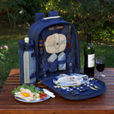 Aegean Picnic Backpack with Two Place Settings