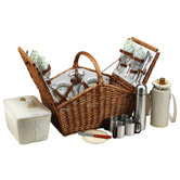 Huntsman Basket for Four with Coffee Service in Gazebo