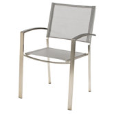 A-Class Stacking Textilene Chair in Silver