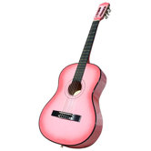 Acoustic Classical Guitar with Gig Bag and Accessories in Pink