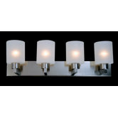 Cobalt 4 Light Vanity Light in Brushed Nickel
