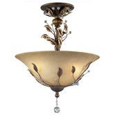 Coventry 100W 3 Light Semi Flush Mount