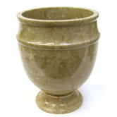 Waste Basket in Sahara Beige Marble