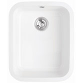 Lincoln Single Bowl Undermount Sink in Gloss White