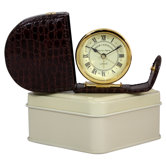 Fold Away Alarm with Imitation Crocodile Case