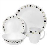 Livingware Geometric 16 Piece Dinnerware Set
