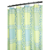 Tulip Patchwork Shower Curtain in Azure