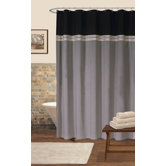 Terra Shower Curtain in Black / Silver