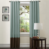 Prima Panel Pair in Sea Green / Chocolate