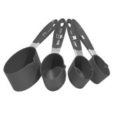 4 Piece Measuring-cup Set with Gray Handle