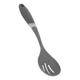 Slotted Spoon with Gray Handle