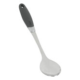 Stainless Steel Slotted Spoon with Gray Handle