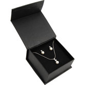 Freshwater Pearl and Cubic Zirconia Pendant Necklace and Stud Earrings