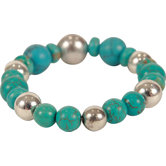 Bret Roberts Round Cut Turquoise Beaded Strand Bracelet