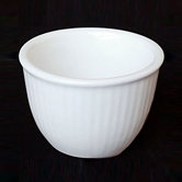Large Ribbed Custard Cup