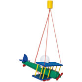 Kinderzimmerleuchte "Flugzeug" in Bunt