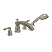 Divine Roman Tub Faucet with Hand Shower in Brushed Nickel