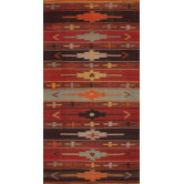 Kilim Medallion Multi-Colored Striped Rug