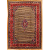 Hamadan Ivory Floral Medallion Rug