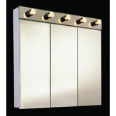 Tri-View Medicine Cabinet with Light
