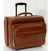 Tuscan Business Class Rolling Laptop Bag in Tan