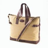 Canvas Everyday Tote with Caf&eacute; Leather Accents