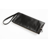 Carina Foldover Clutch in Black