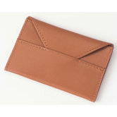 Bridle Leather Business Card Envelope in Tan