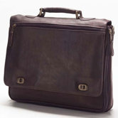 Vachetta Turn Lock Briefcase in Caf&eacute;