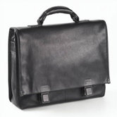 Tuscan Flap Briefcase in Black