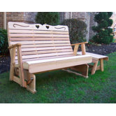 Country Hearts Wood Garden Bench