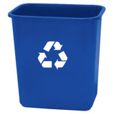 28 Quart Blue Recycling Wastebasket