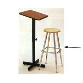 Height Adjustable Low-Back Drafting Chair with Footrest
