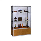No. 334/B Freestanding Display Case with Glass Back Panel