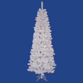 White Salem Pencil Pine 5.5' Artificial Christmas Tree with Clear Lights