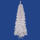 White Salem Pencil Pine 5.5' Artificial Christmas Tree with Multicolored Lights