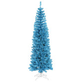 9' Artificial Pencil Christmas Tree in Sky Blue