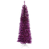 9' Artificial Pencil Christmas Tree in Purple