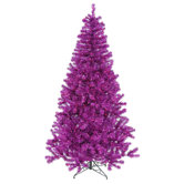 5' Artificial Christmas Tree with 200 Mini Lights in Purple