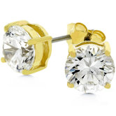 Sterling Silver Cubic Zirconia Leah Stud Earrings