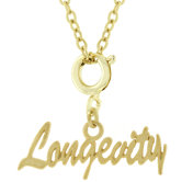 Gold-Tone Longevity Charm Necklace