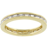 Gold Bonded Metal Cubic Zirconia Stacker Ring