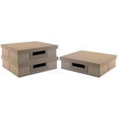 small storage collection (3 bins) in Patent Leather Croc Beige