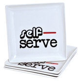 4 Piece Self-Serve Appetizer Plates - Set of 2