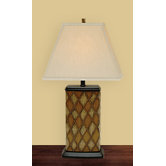 28" Diamond Chest Porcelain Table Lamp