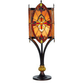67cm x 22cm Tiffany One Light Square Table Lamp
