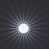 Lea 1 Light Wall Light in Aluminium Matt