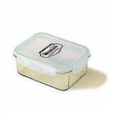 Go Green 37-oz.. Rectangular Glass Food Storage Container