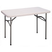 4' Economy Plastic Rectangular Folding Table
